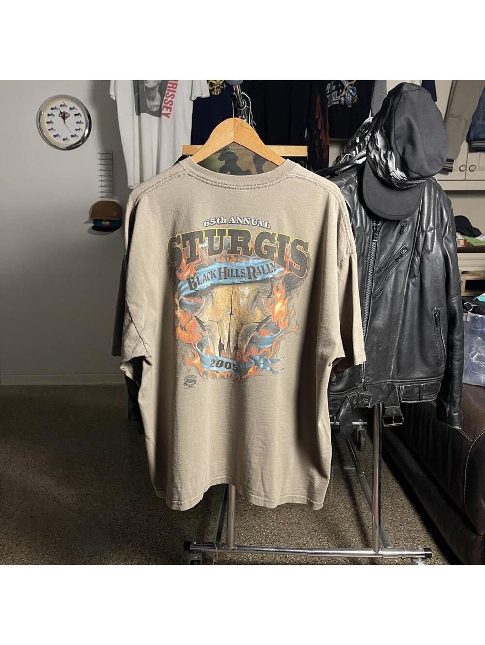 90s Vintage Sturgis Black Hills Rally Flames Shirt